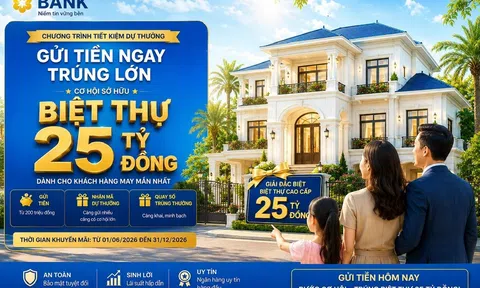 Một ngân hàng treo thưởng biệt thự 25 tỷ để hút khách gửi tiền