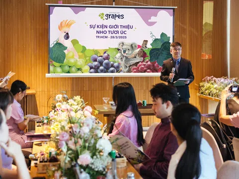 Việt Nam là thị trường trọng điểm của nho tươi Úc