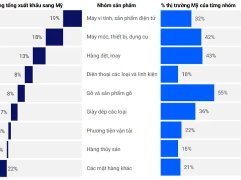 Nhóm xuất khẩu chủ lực sang Mỹ: May Sông Hồng (MSH), Vĩnh Hoàn (VHC), TNG... chiếm tỷ trọng lớn