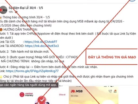 Ngân hàng cảnh báo lừa đảo kiểu mới